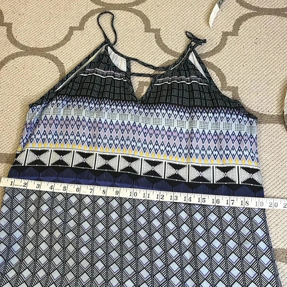 Prana Nari Halter Keyhole Sleeveless Hi Lo Midi Dress in Mist - Picture 10 of 17